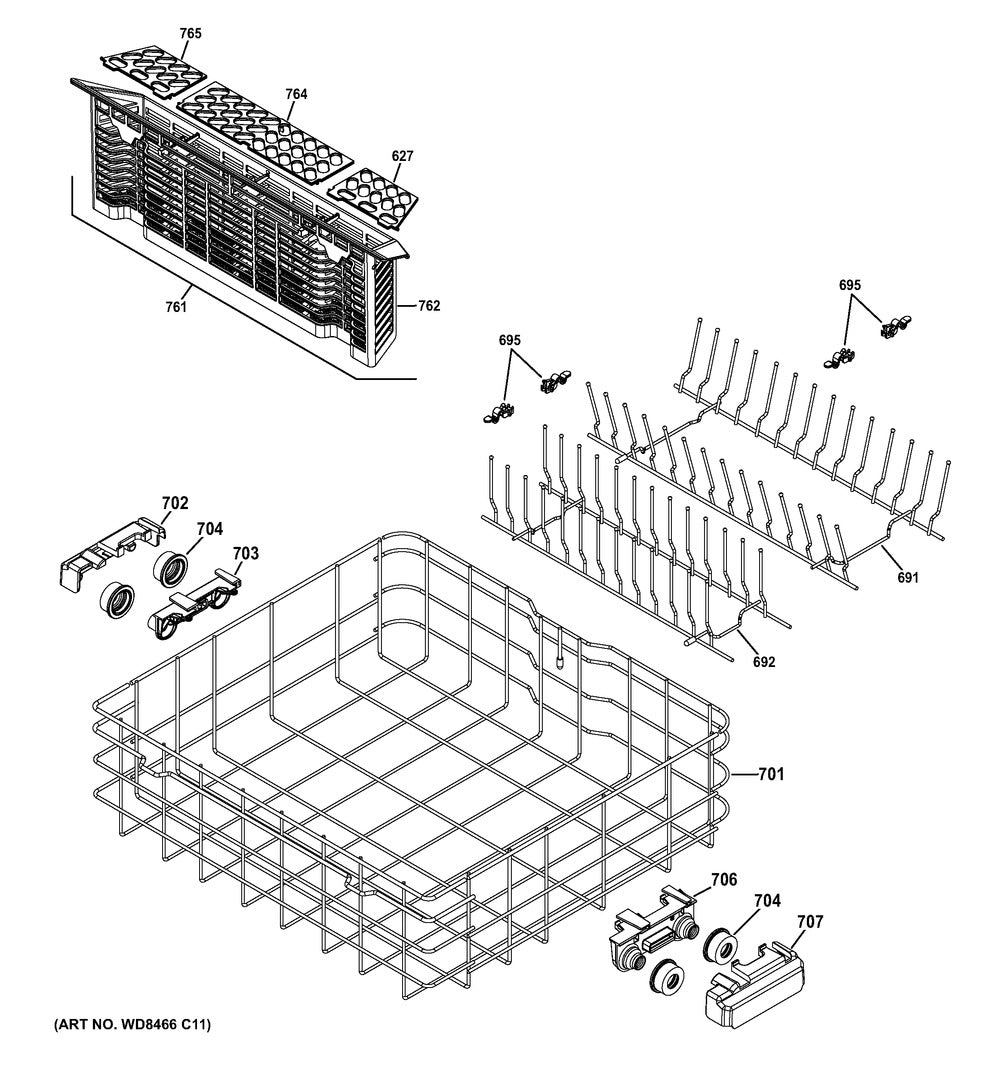 RACK LOWER ASM COMPLETE WG04L03757