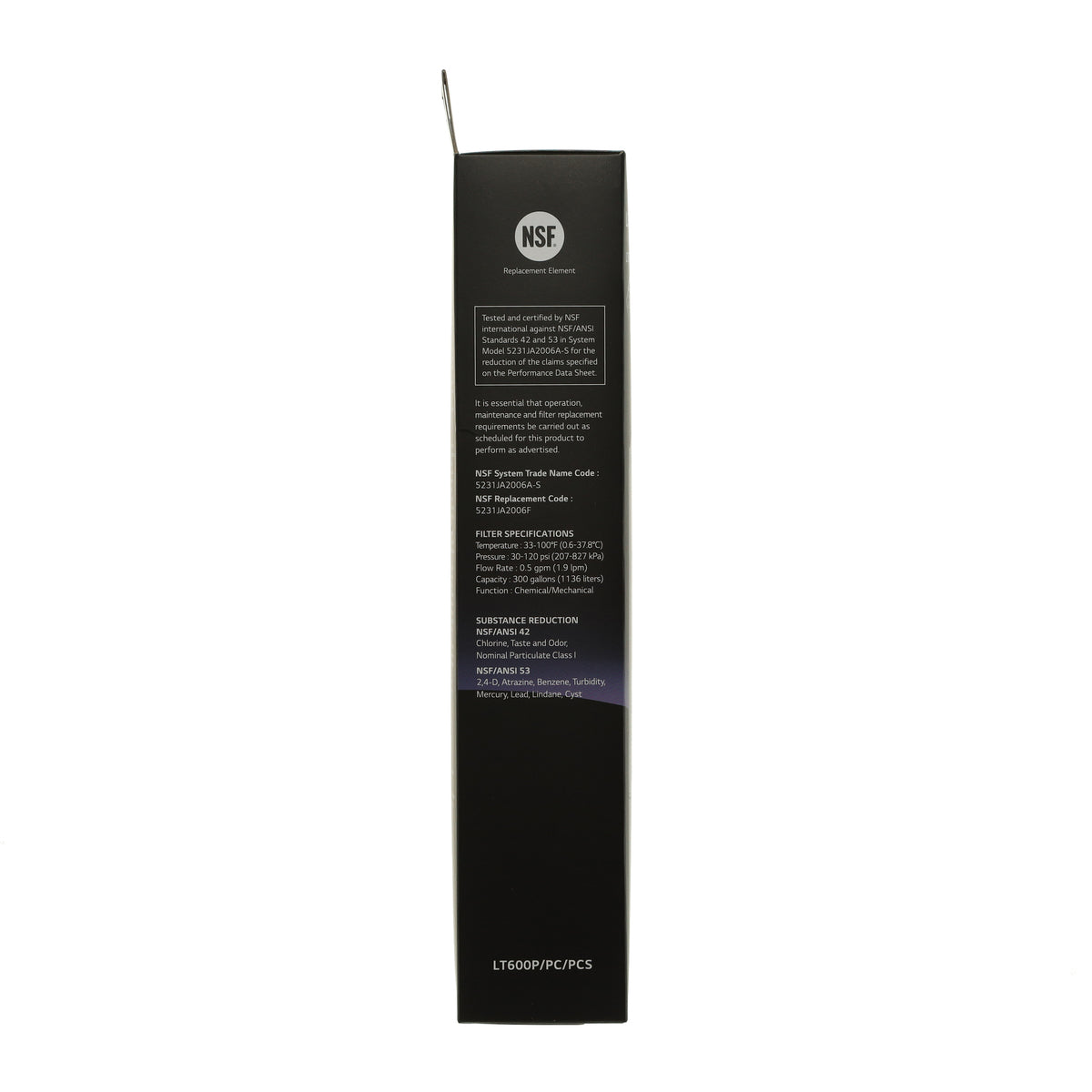 LG 5231JA2006F Refrigerator Water Filter, LT600P LG