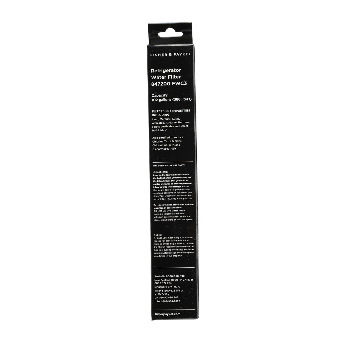 847200 Fisher & Paykel / DCS Refrigerator Water Cartridge Filter Fisher & Paykel