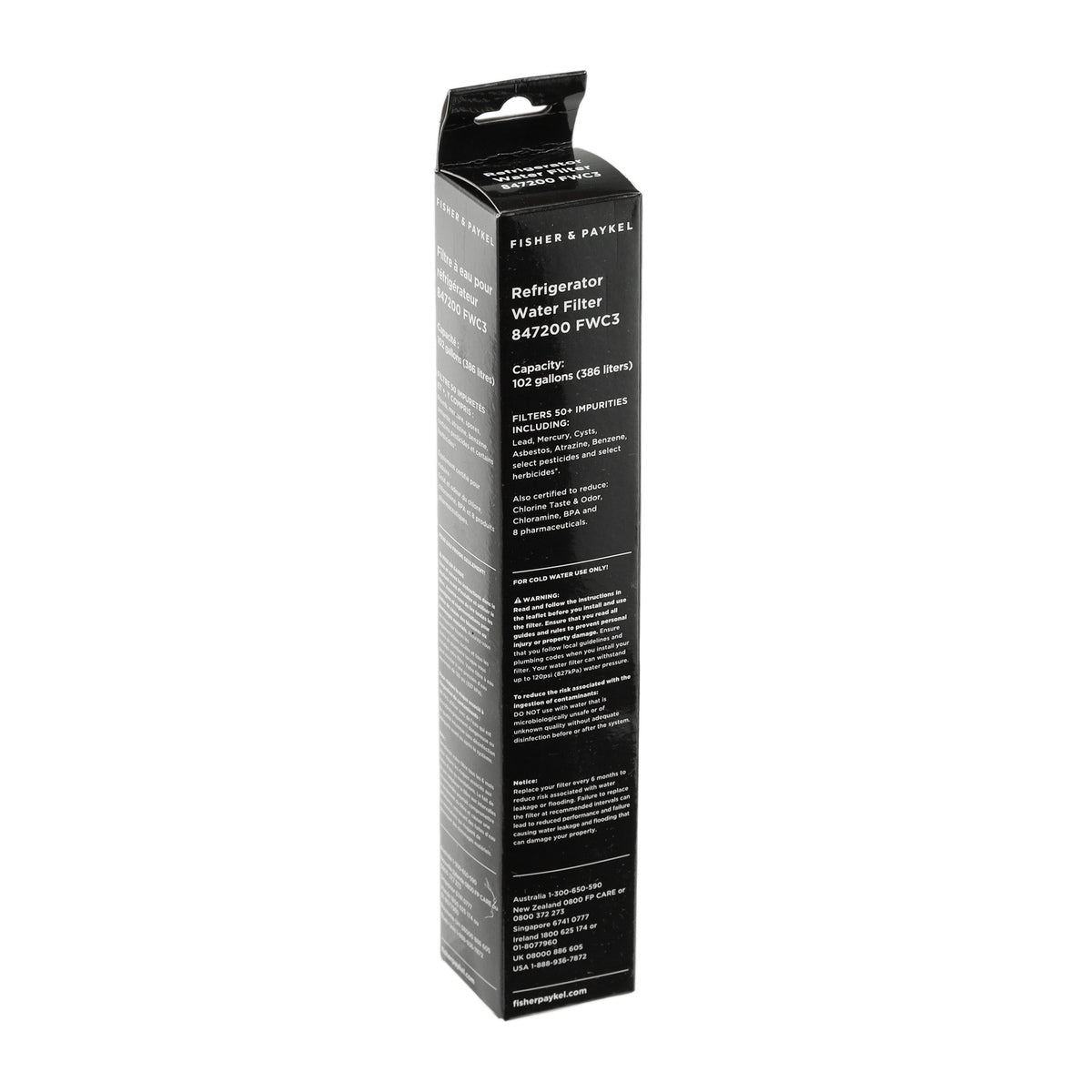 847200 Fisher & Paykel / DCS Refrigerator Water Cartridge Filter Fisher & Paykel