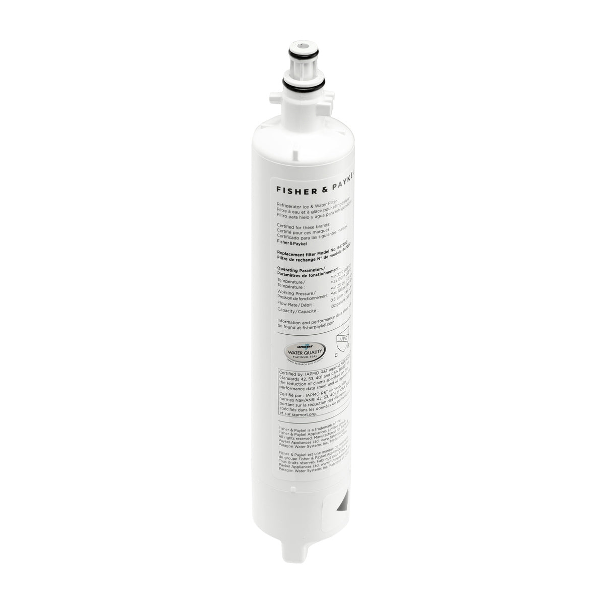 847200 Fisher & Paykel / DCS Refrigerator Water Cartridge Filter Fisher & Paykel