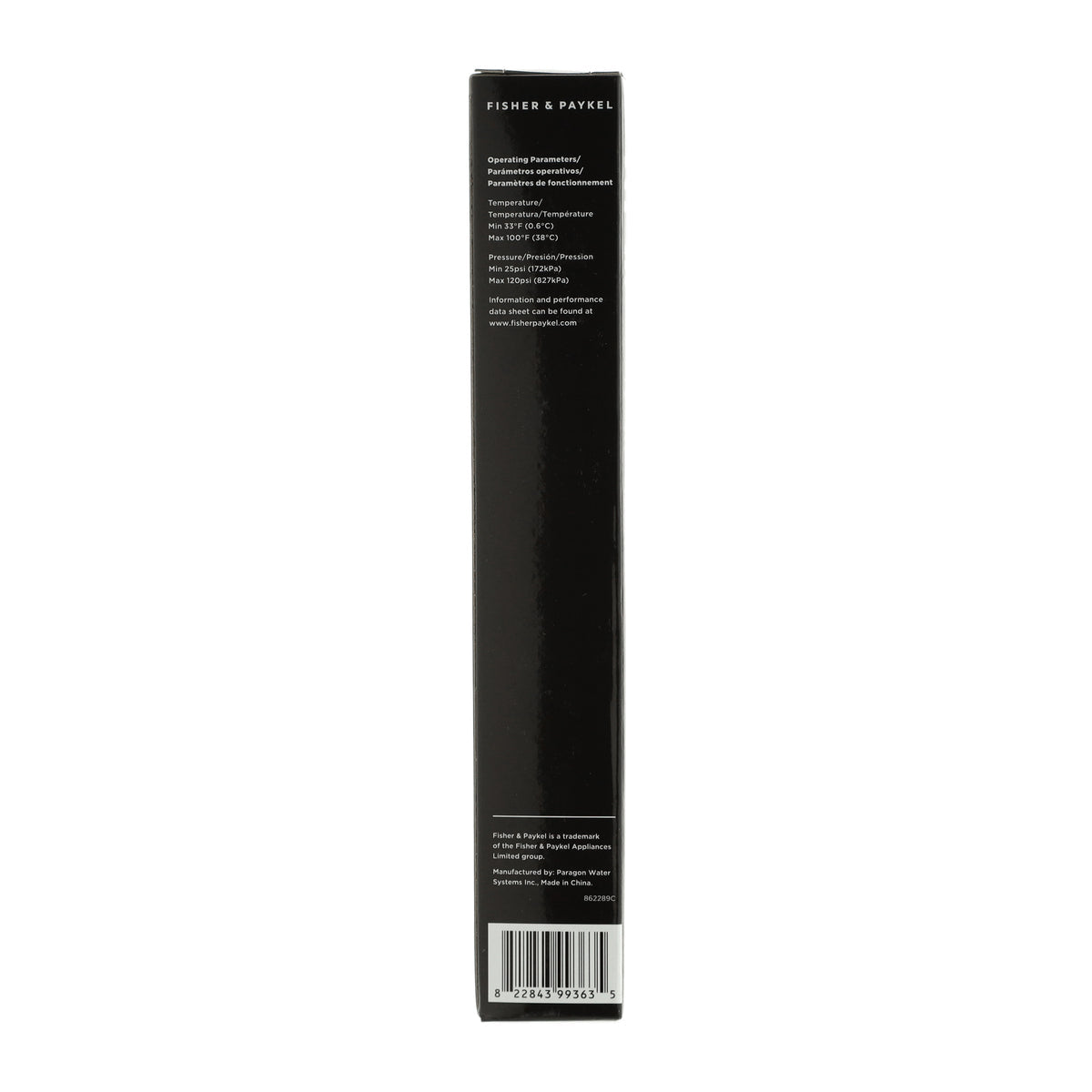 Fisher & Paykel / DCS 862288 Fisher & Paykel Refrigerator Water Filter WP FWC1 Fisher & Paykel