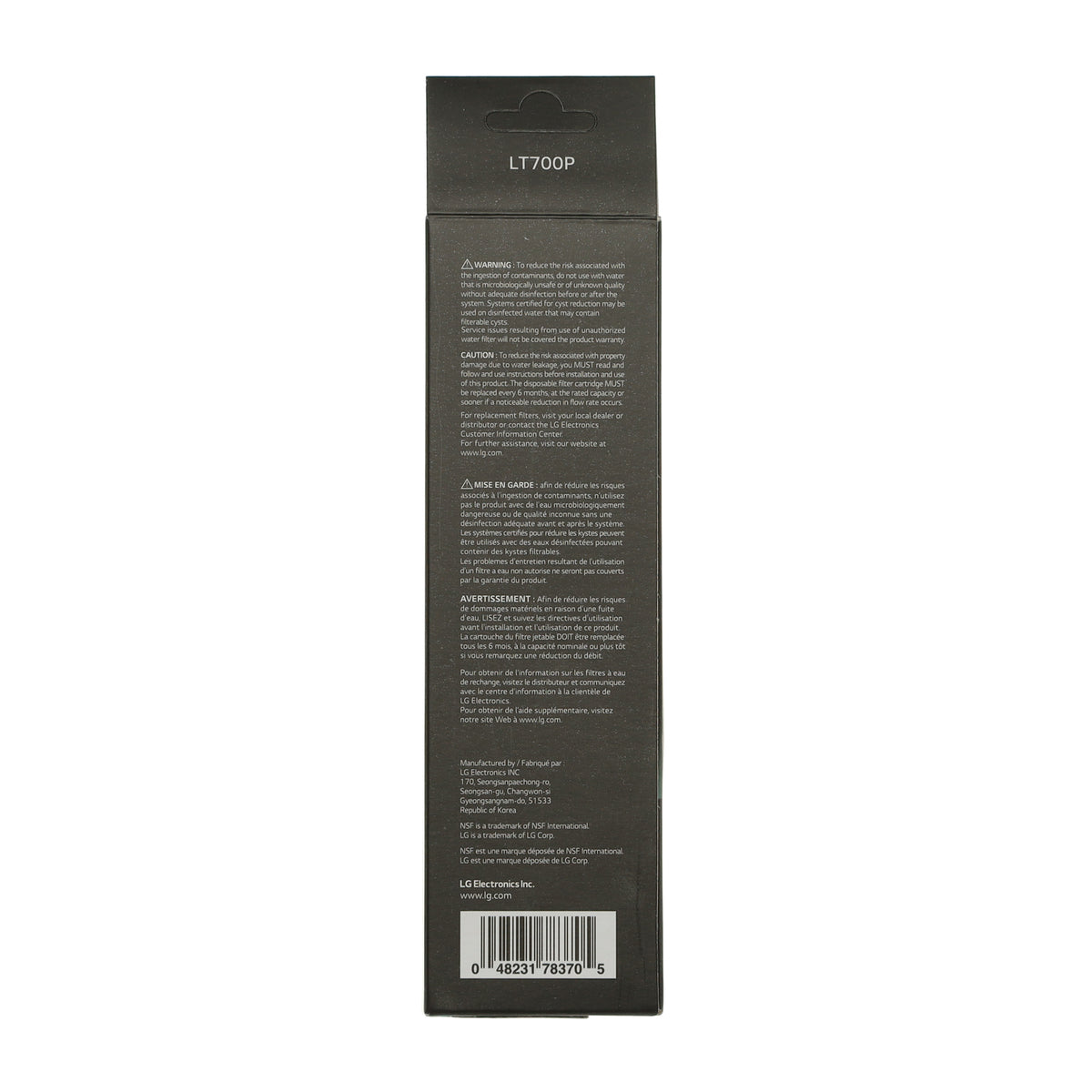 AGF80300702 LG Water Filter (LT700P) LG