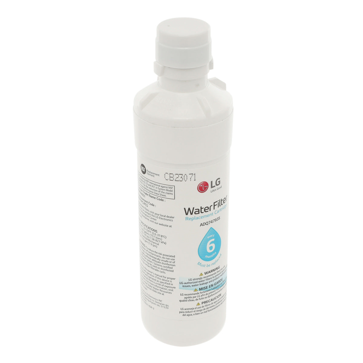 LG AGF80300704 Refrigerator Water Filter, LT1000P LG