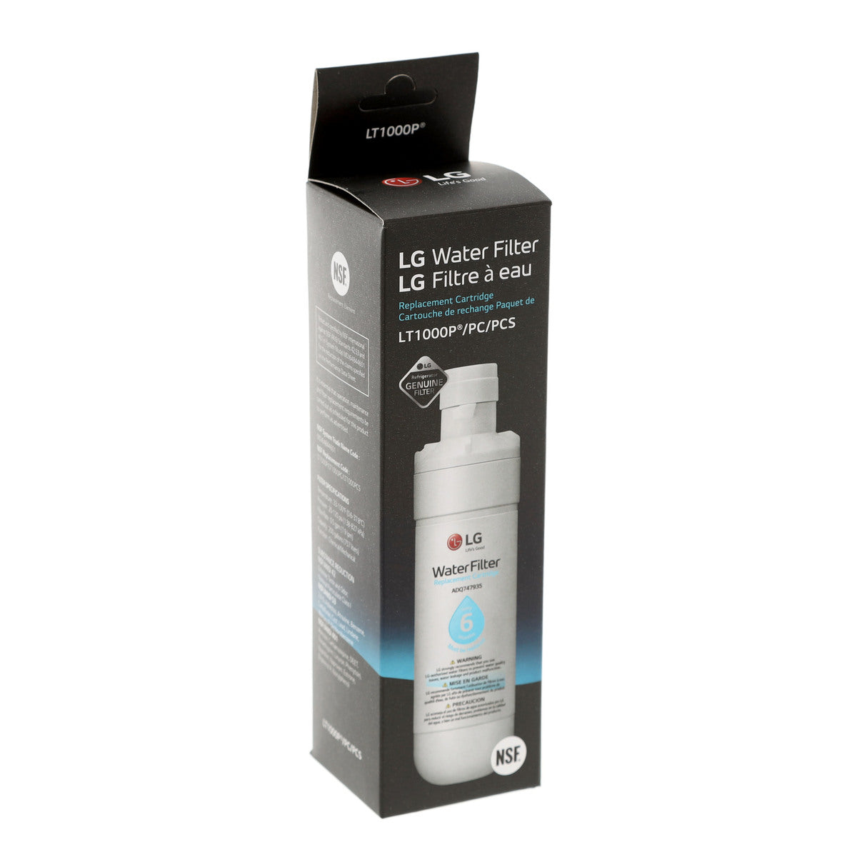 LG AGF80300704 Refrigerator Water Filter, LT1000P LG