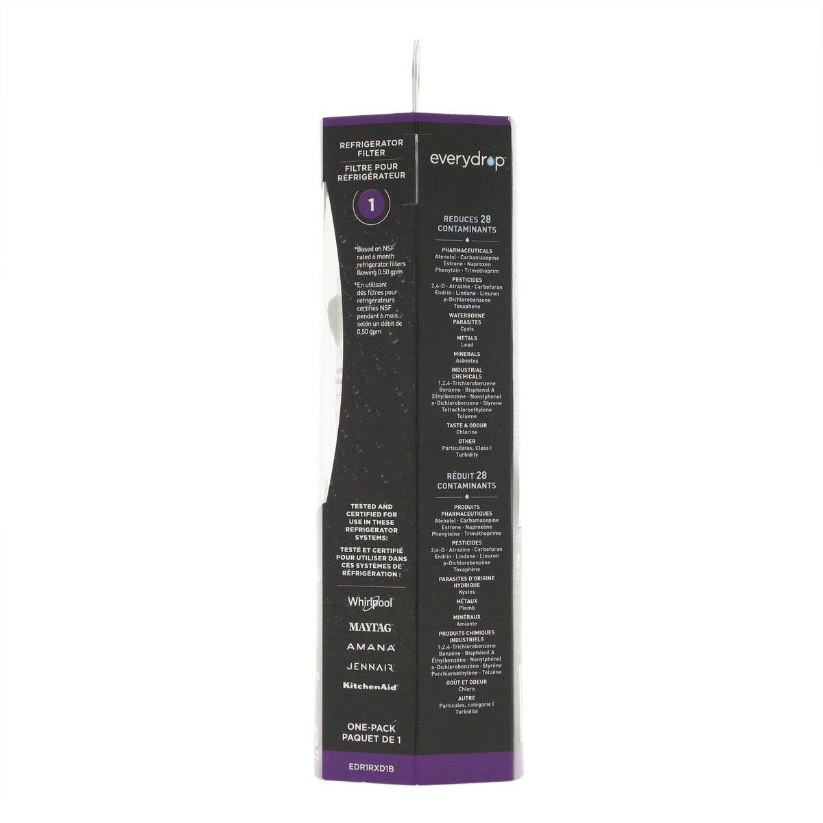 Whirlpool EDR1RXD1B Everydrop Refrigerator Water Filter, #1 / W10295370A Whirlpool
