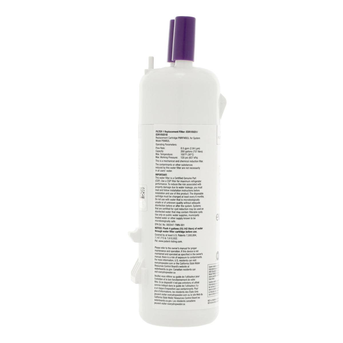 Whirlpool EDR1RXD1B Everydrop Refrigerator Water Filter, #1 / W10295370A Whirlpool