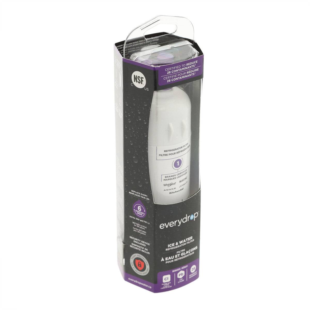 Whirlpool EDR1RXD1B Everydrop Refrigerator Water Filter, #1 / W10295370A Whirlpool