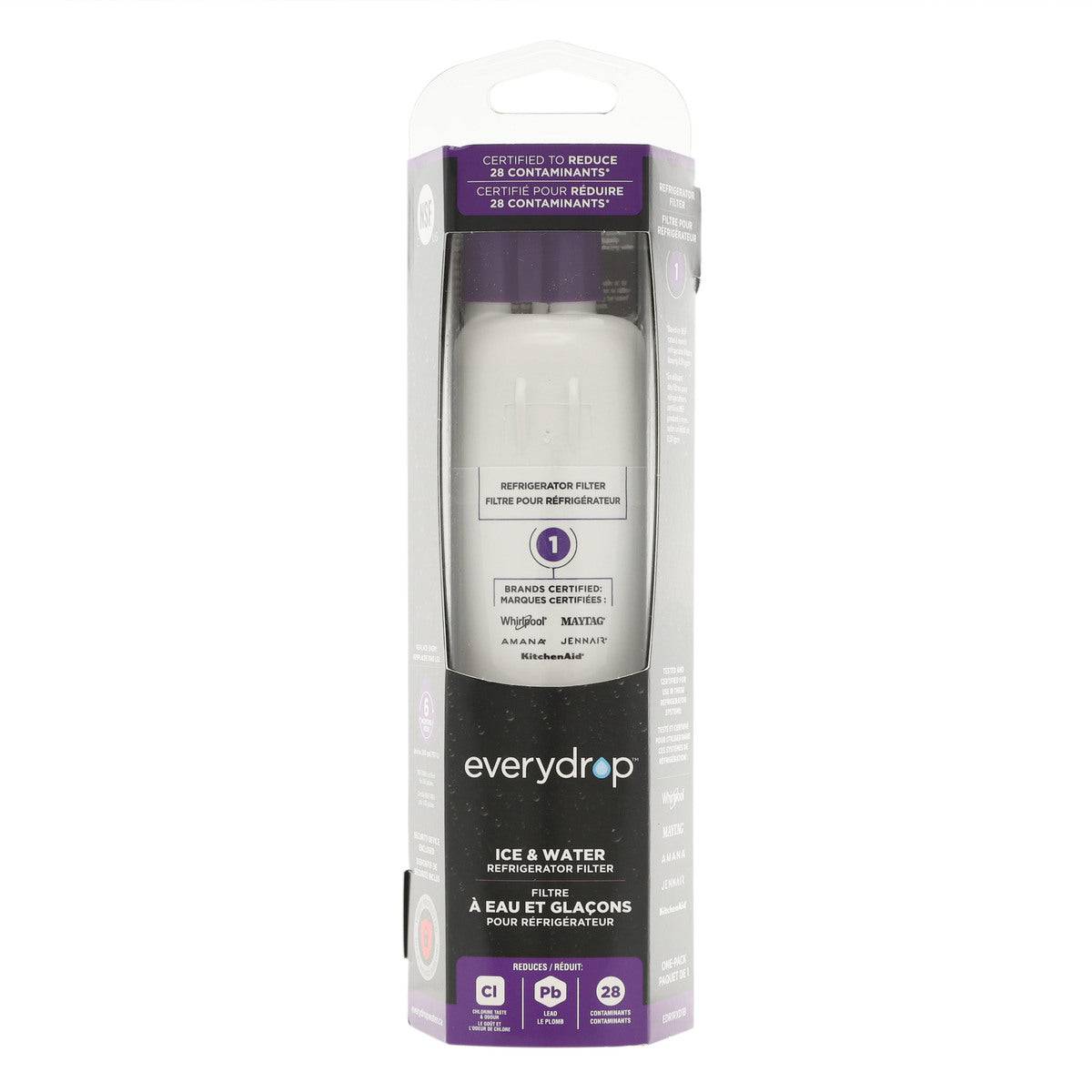 Whirlpool EDR1RXD1B Everydrop Refrigerator Water Filter, #1 / W10295370A Whirlpool
