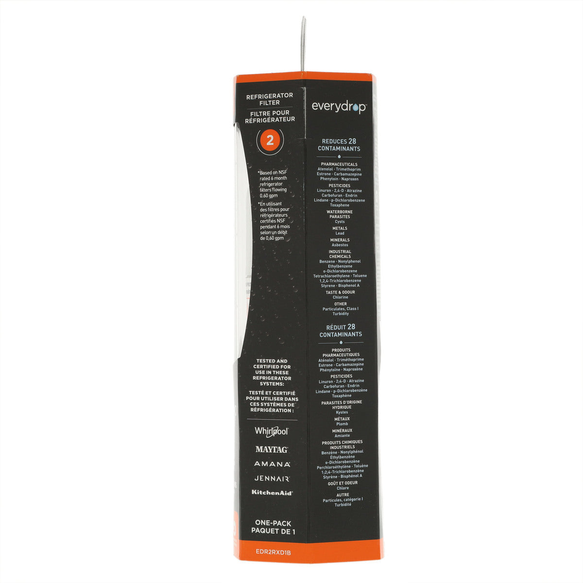 Whirlpool EDR2RXD1B Everydrop Refrigerator Water Filter, #2/W10413645A Whirlpool