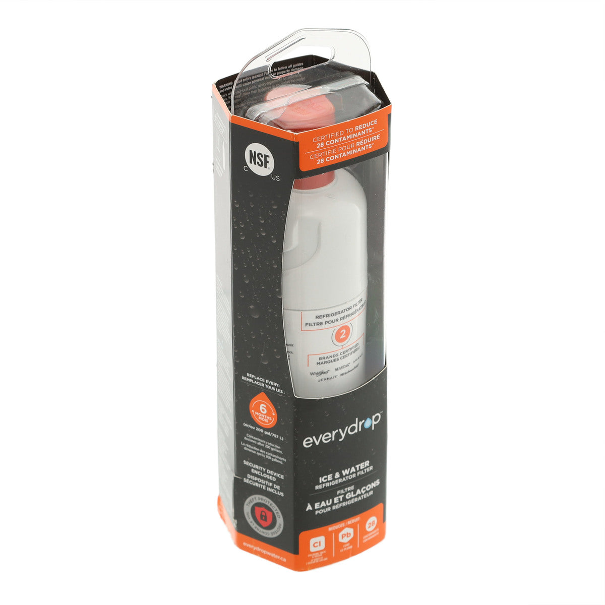 Whirlpool EDR2RXD1B Everydrop Refrigerator Water Filter, #2/W10413645A Whirlpool
