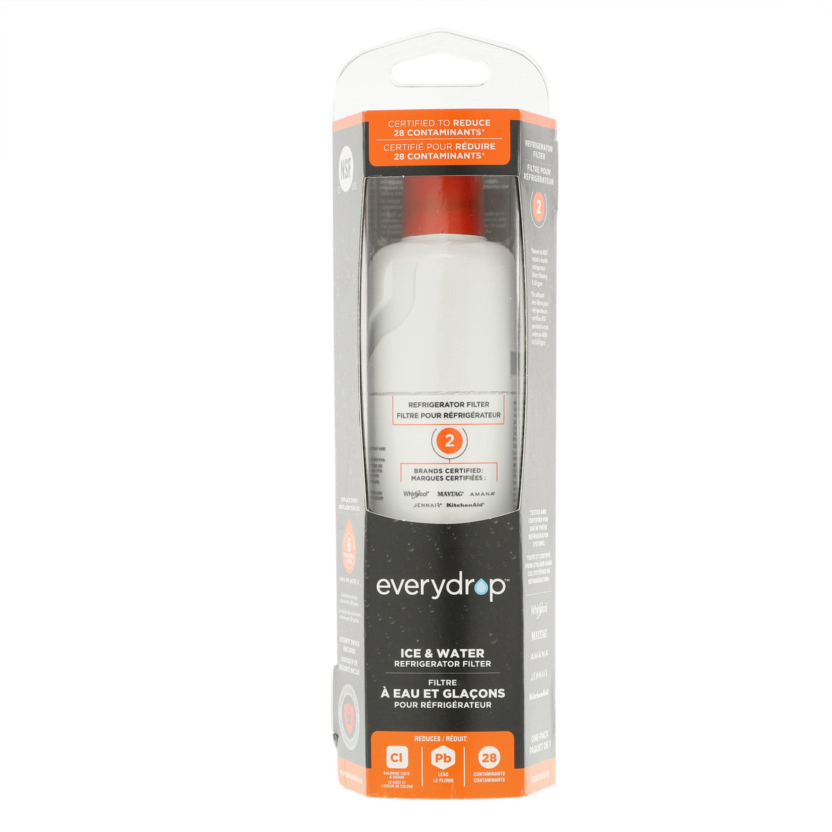 Whirlpool EDR2RXD1B Everydrop Refrigerator Water Filter, #2/W10413645A Whirlpool