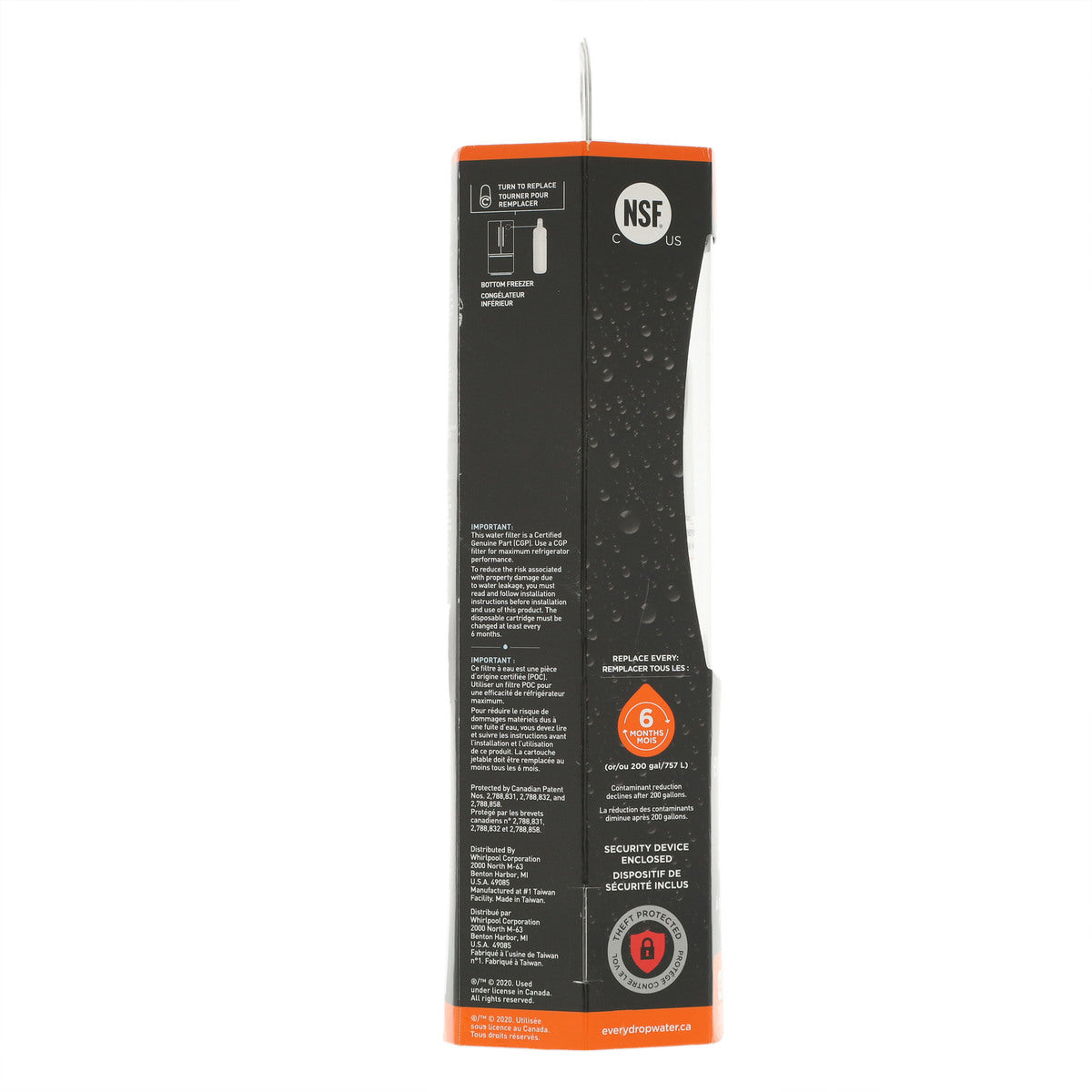 Whirlpool EDR2RXD1B Everydrop Refrigerator Water Filter, #2/W10413645A Whirlpool