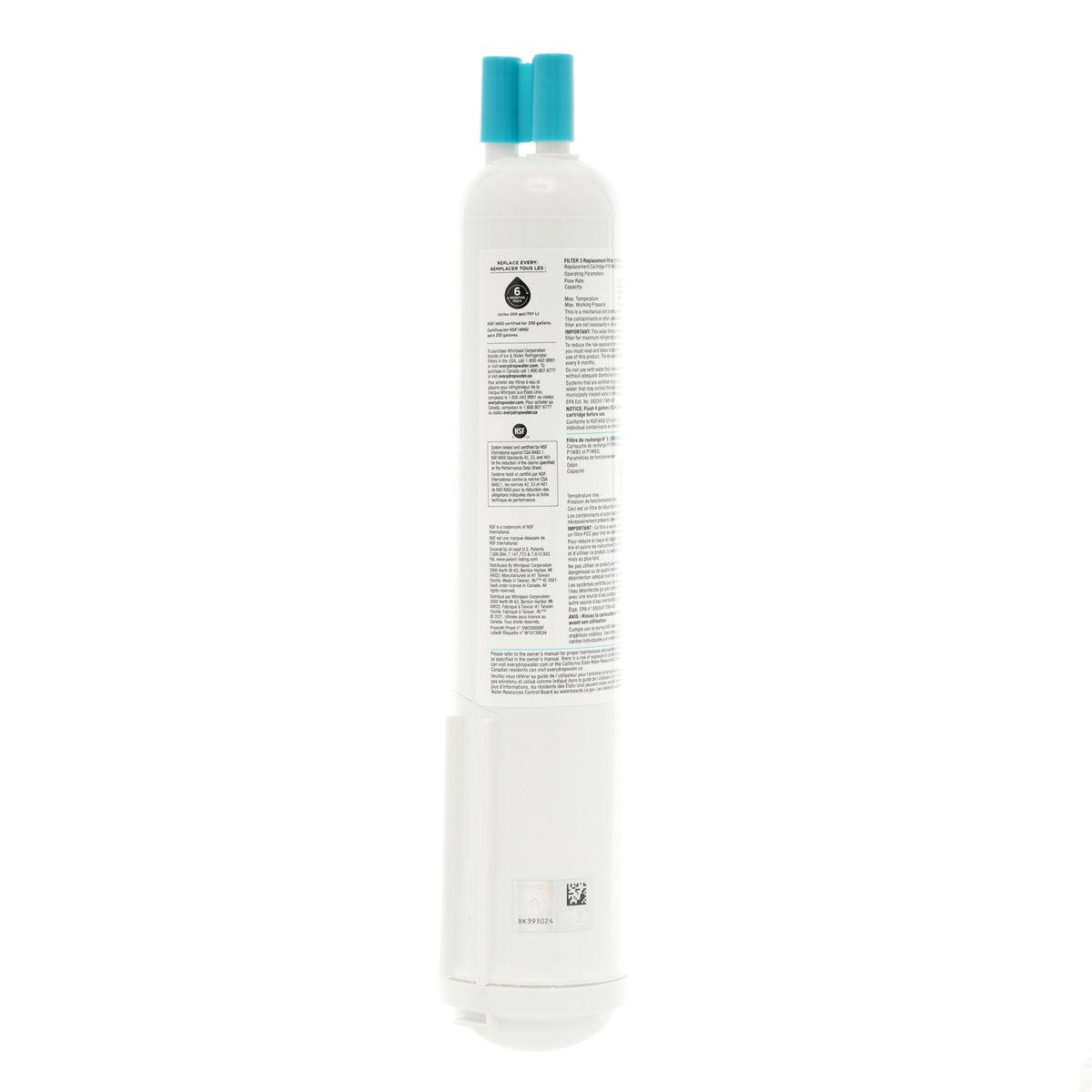 Whirlpool EDR3RXD1B Everydrop Refrigerator Water Filter, #3/4396841P/4396710P Whirlpool