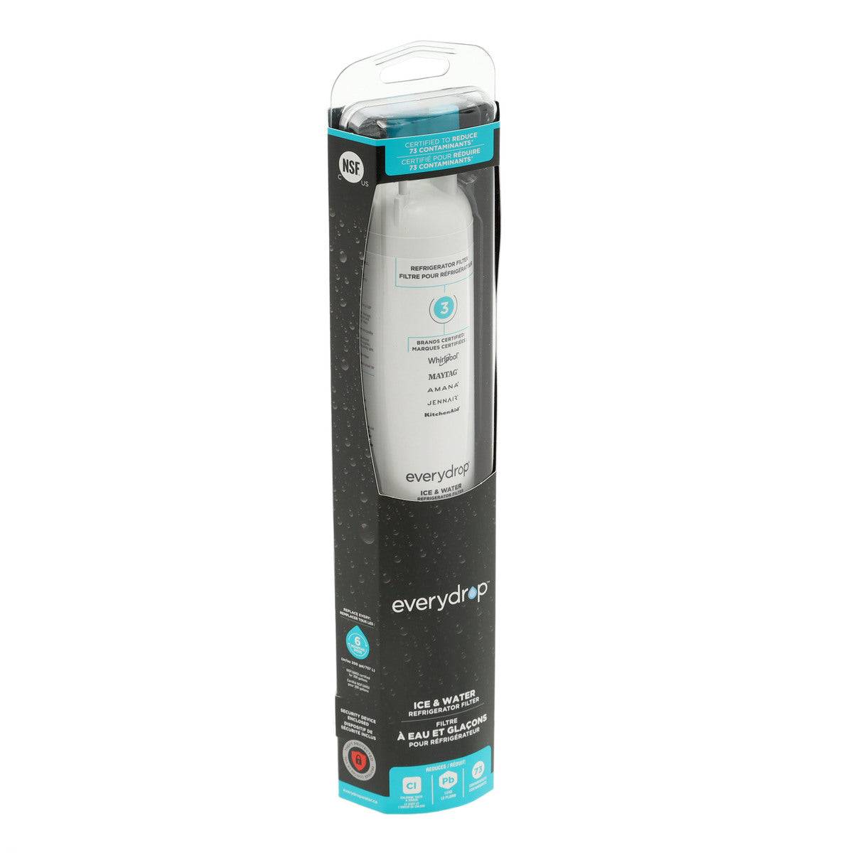 Whirlpool EDR3RXD1B Everydrop Refrigerator Water Filter, #3/4396841P/4396710P Whirlpool