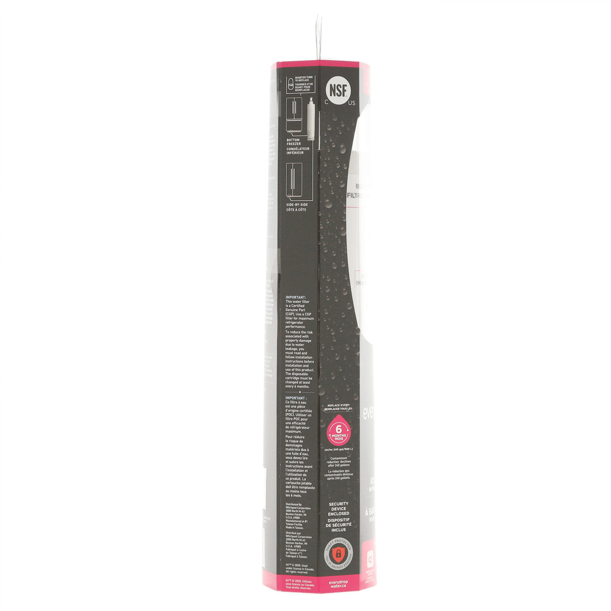 Whirlpool EDR5RXD1B Everydrop Refrigerator Water Filter, #5/4396508P/4396510P Whirlpool