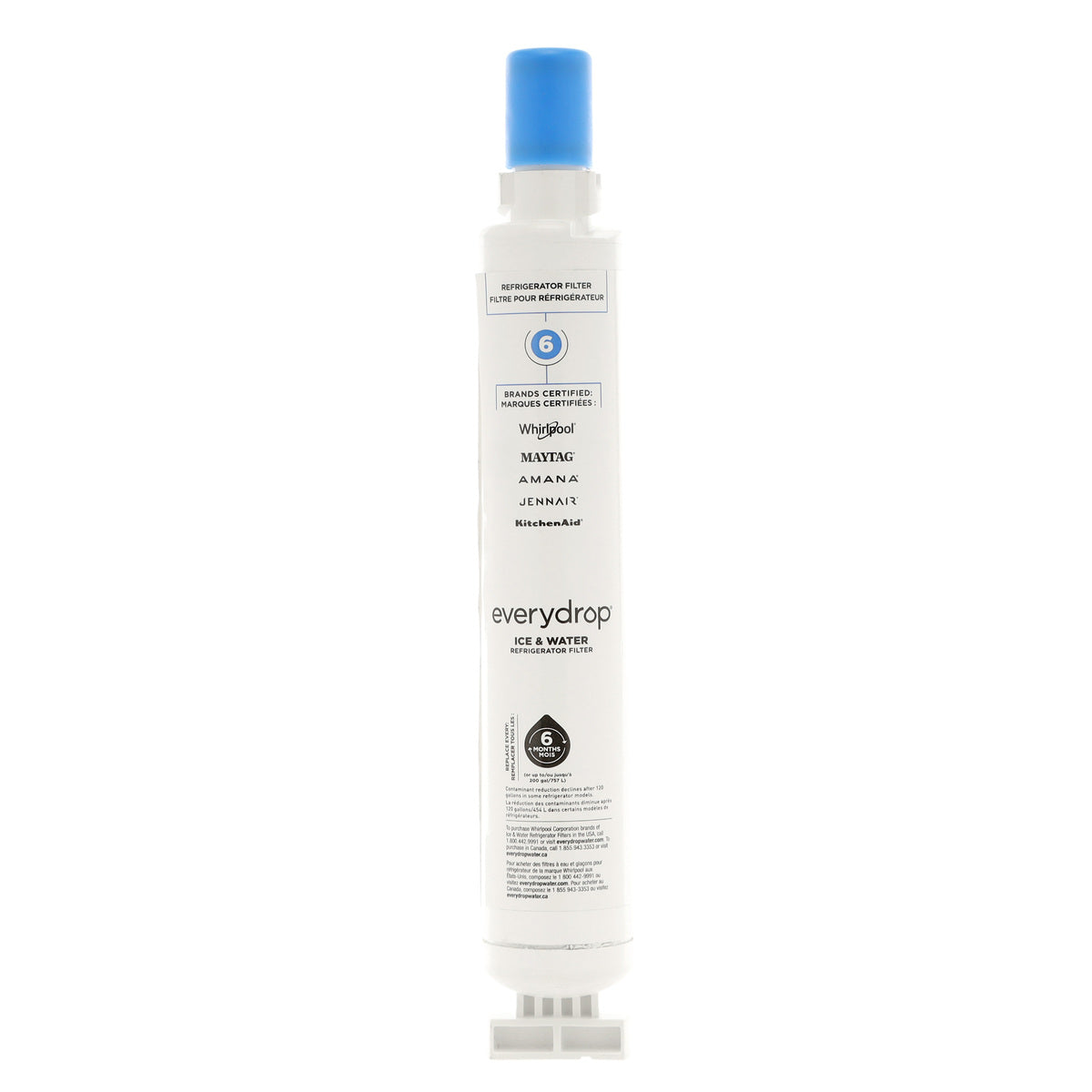 Whirlpool EDR6D1B Everydrop Refrigerator Water Filter, #6/4396701 Whirlpool