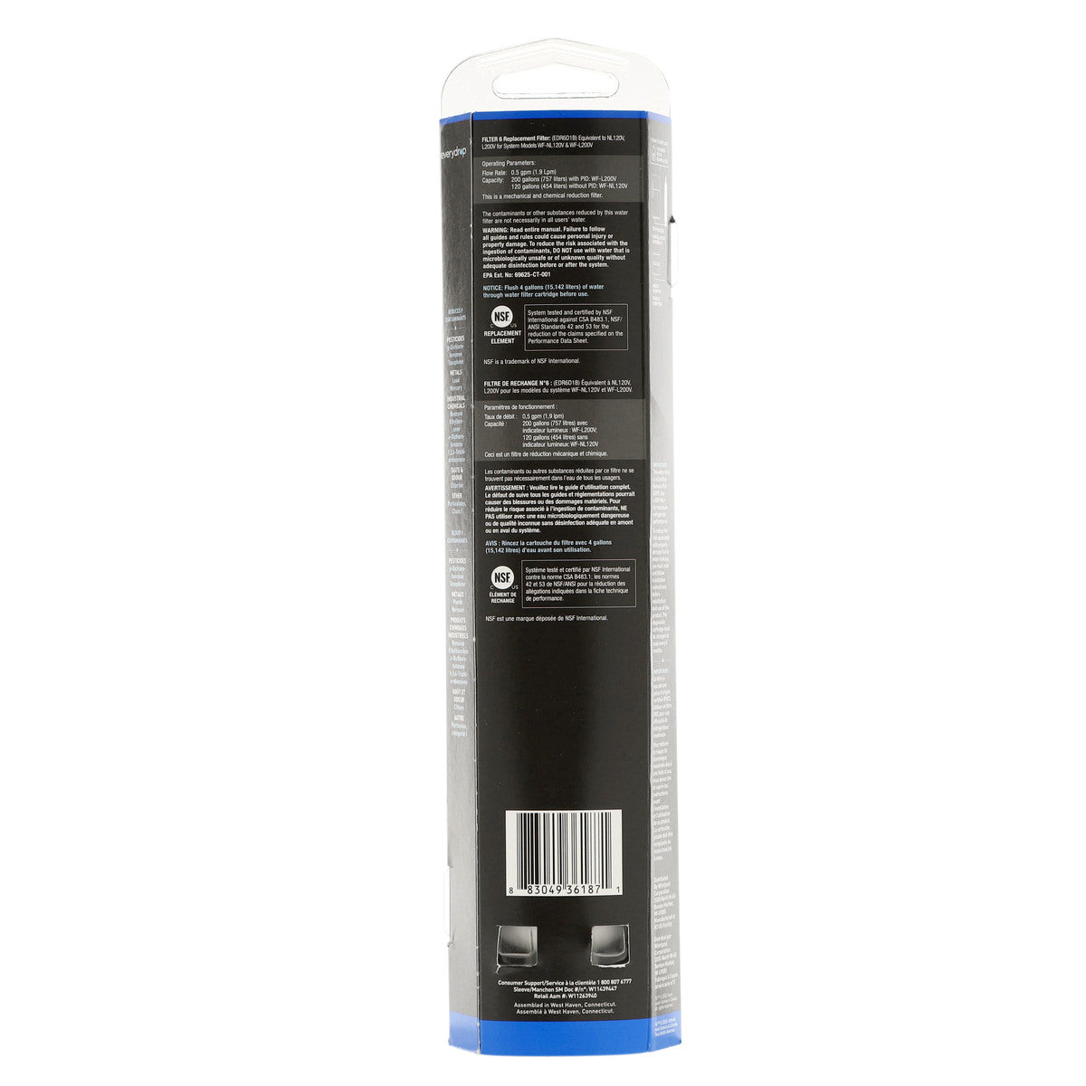 Whirlpool EDR6D1B Everydrop Refrigerator Water Filter, #6/4396701 Whirlpool