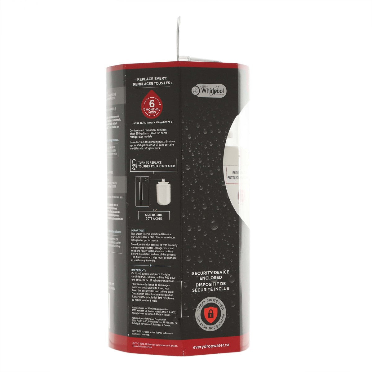 Whirlpool EDR7D1B Everydrop Refrigerator Water Filter, #7/Ukf7003 Whirlpool