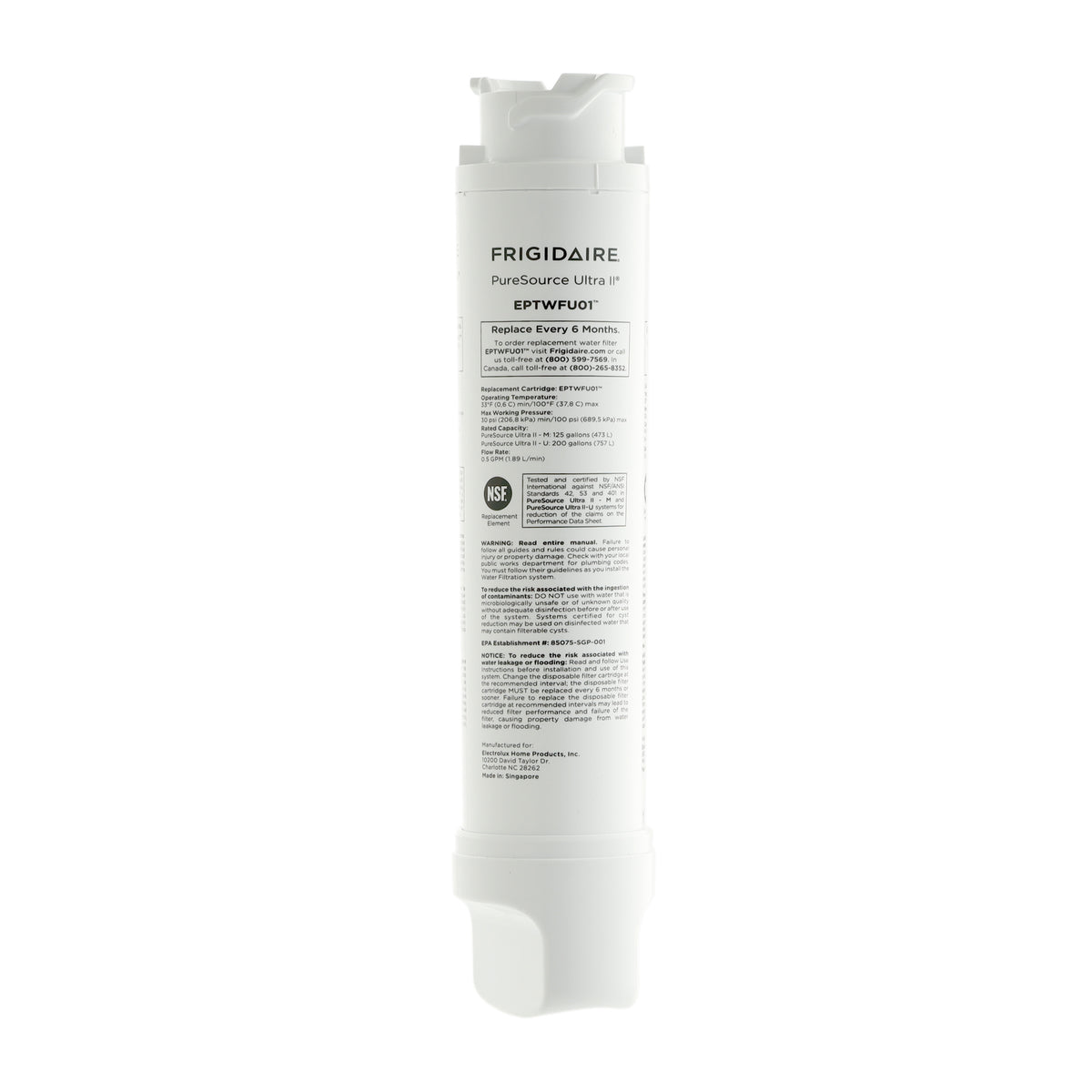 EPTWFU01 Frigidaire PureSource Ultra® II Water and Ice Refrigerator Filter Frigidaire