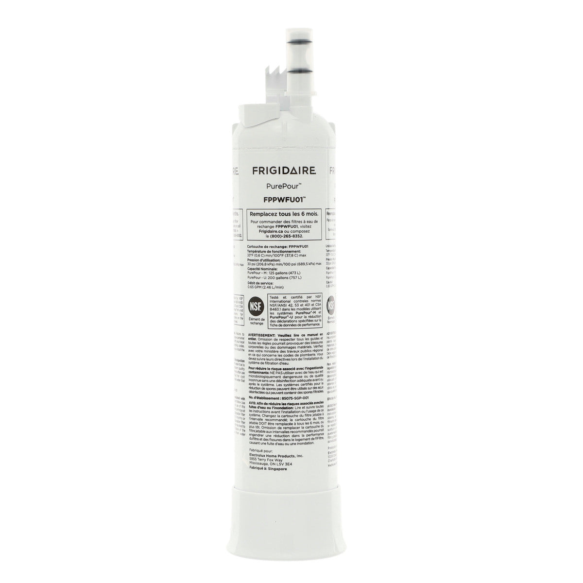 Frigidaire FPPWFU01 PurePour™ Water and Ice Refrigerator Filter PWF-1™ Frigidaire