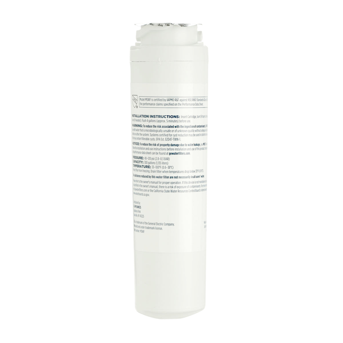 WG03F00676 GE Refrigerator SmartWater MSWF Water Filter GE - General Electric