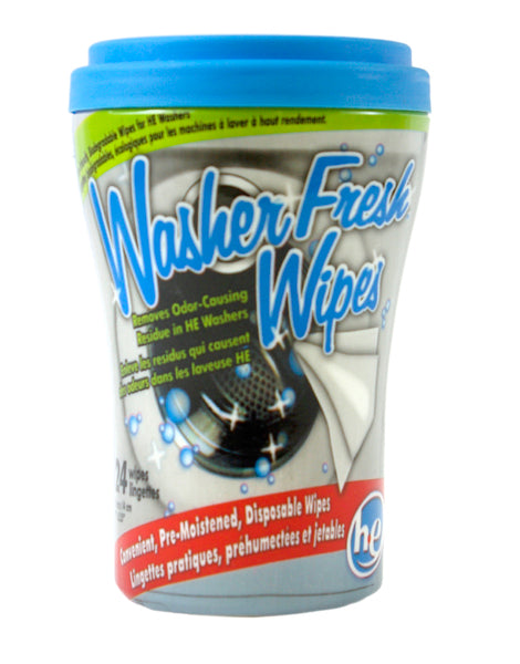 WasherFresh Wipes, 24/Pack