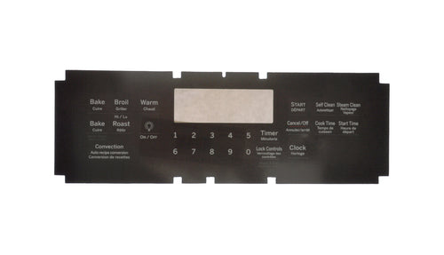 GE WS01F07849 Range Clock Overlay, Black