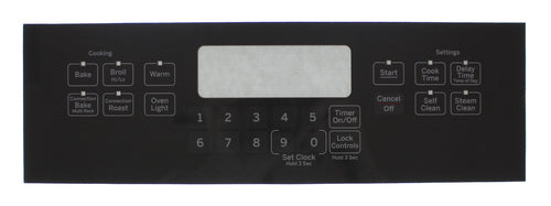 GE WS01F06187 Range Oven Membrane Switch, Black