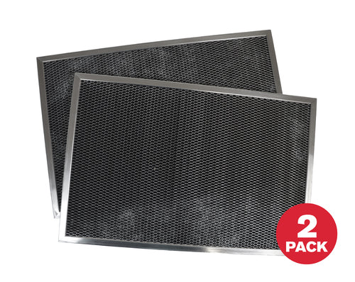 Whirlpool W10386873 Range Hood Charcoal Filters, 2 Pack, 17-5/16" X 11-1/2" X 1/2"