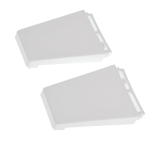 Whirlpool 4388286 Refrigerator Door Shelf End Cap Set, White, 2 Pieces