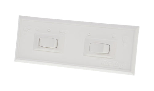 Air King Range Hood Switch Plate, White