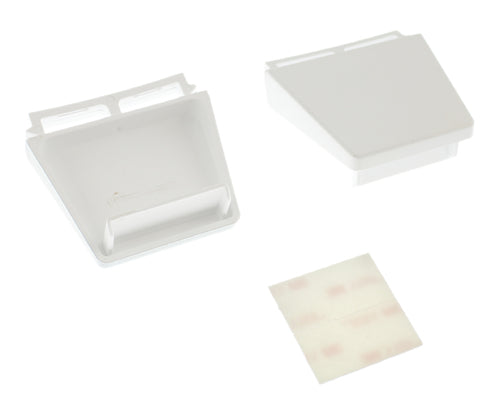 Whirlpool 4386917 Refrigerator Door Shelf End Cap Set, White, 2 Pieces