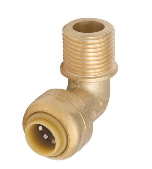 Universal 1/4" x 3/8" Mnpt Dishwasher Elbow, Push On