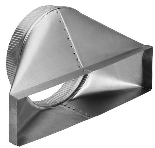 Broan-NuTone 427, RANGE HOOD ROUND TO RECTANGULAR TRANSITION, 4-1/2" TO 10 "
