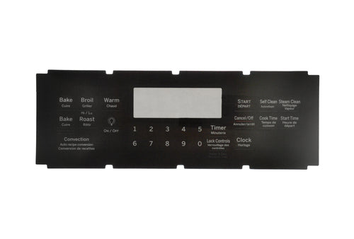 GE WS01F09033 Range Oven Control Overlay