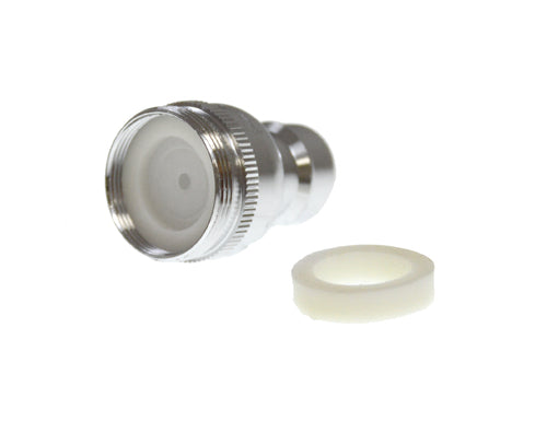 Dishwasher Snap Fitting Aerator, Dual Thread, Chrome