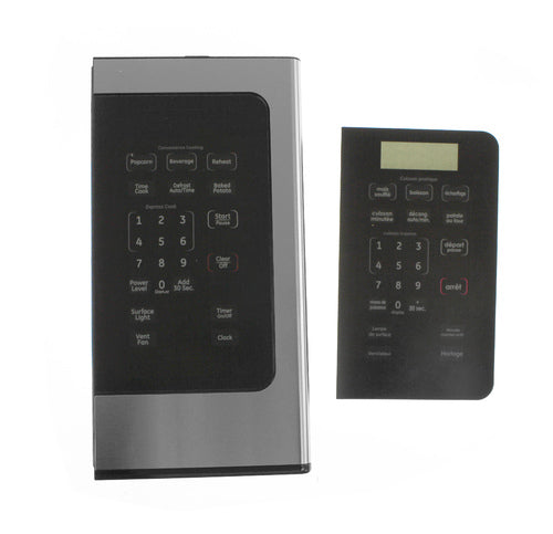 GE WG02F05282 Microwave Control Panel Assembly, Stainless