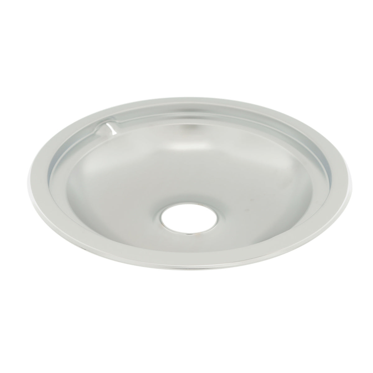 WS01L09258 GE Stove Burner Drip Pan - Large 8" Chrome