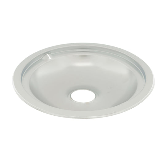 WS01L09258 GE Stove Burner Drip Pan - Large 8" Chrome
